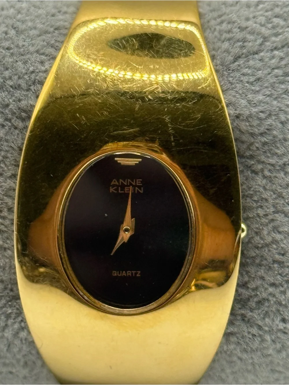 Vintage Anne Klein Gold-Tone Women’s Bangle Watch - Gold/Black